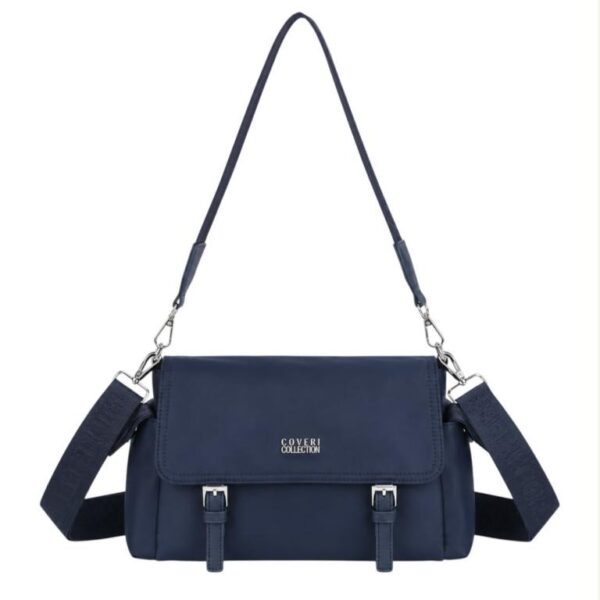 Bolso Bandolera en Nylon Coveri Collection con Solapas Laterales y Frontal para Mujer - Imagen 4