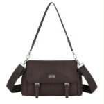 Bolso Bandolera en Nylon Coveri Collection con Solapas Laterales y Frontal para Mujer - Imagen 6