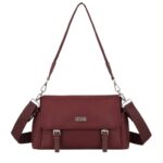 Bolso Bandolera en Nylon Coveri Collection con Solapas Laterales y Frontal para Mujer