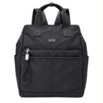 Amplia Mochila en Nylon Coveri Collection con Multicompartimentos y Velcro Interno Mujer - Imagen 5