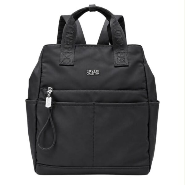 Amplia Mochila en Nylon Coveri Collection con Multicompartimentos y Velcro Interno Mujer - Imagen 5