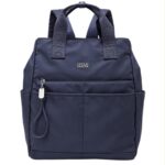 Amplia Mochila en Nylon Coveri Collection con Multicompartimentos y Velcro Interno Mujer - Imagen 6
