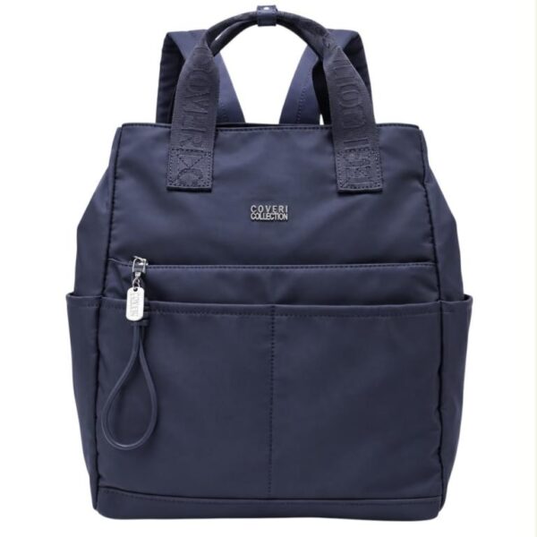Amplia Mochila en Nylon Coveri Collection con Multicompartimentos y Velcro Interno Mujer - Imagen 6