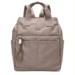 Amplia Mochila en Nylon Coveri Collection con Multicompartimentos y Velcro Interno Mujer - Imagen 2