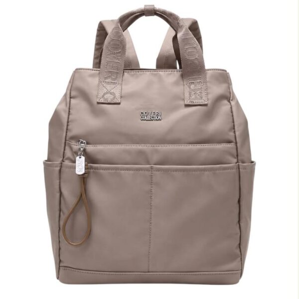 Amplia Mochila en Nylon Coveri Collection con Multicompartimentos y Velcro Interno Mujer - Imagen 2