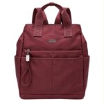 Amplia Mochila en Nylon Coveri Collection con Multicompartimentos y Velcro Interno Mujer - Imagen 4