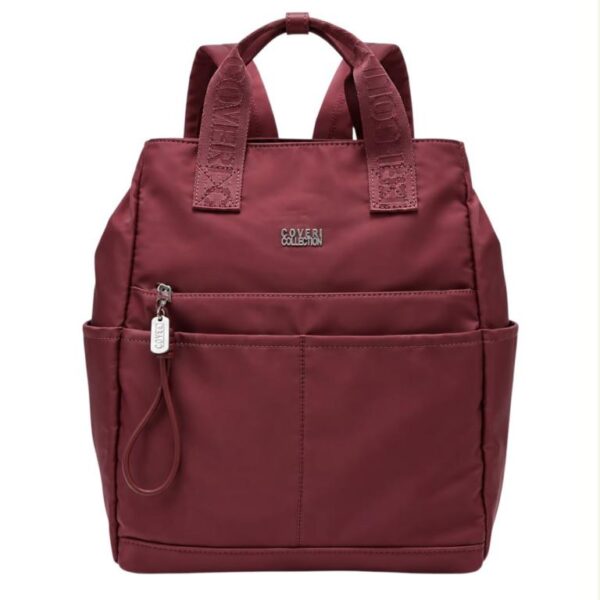 Amplia Mochila en Nylon Coveri Collection con Multicompartimentos y Velcro Interno Mujer - Imagen 4