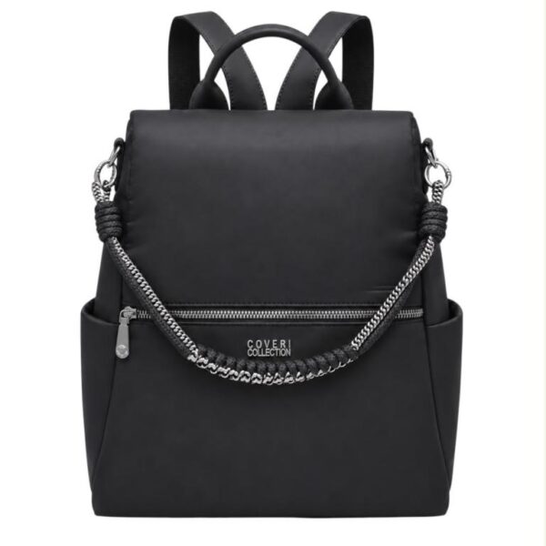 Mochila Antirrobo en Nylon Coveri Collection con Asa Larga de Cuerda y Bolsillo Frontal - Imagen 6