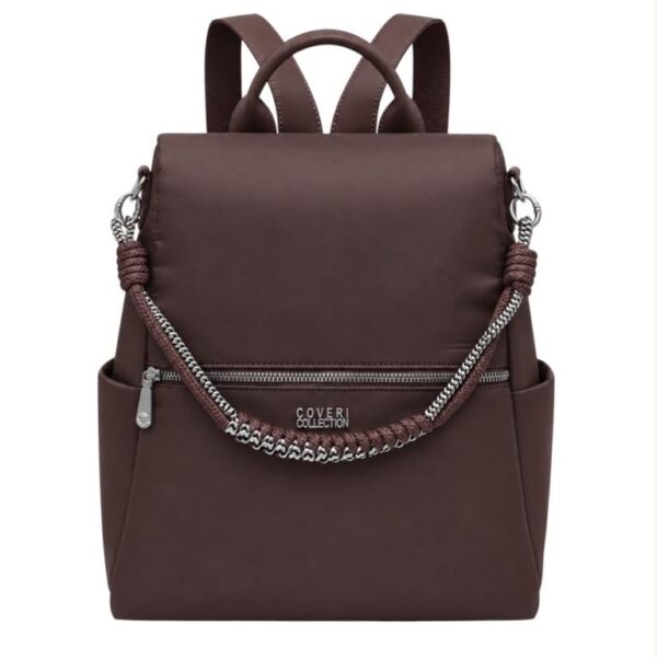 Mochila Antirrobo en Nylon Coveri Collection con Asa Larga de Cuerda y Bolsillo Frontal - Imagen 3