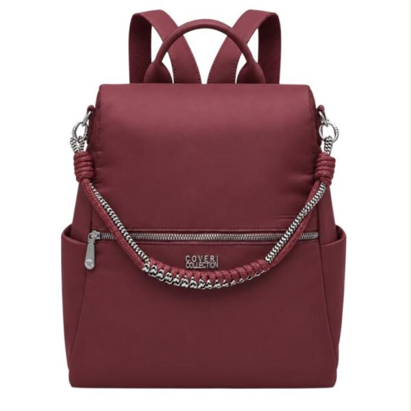 Mochila Antirrobo en Nylon Coveri Collection con Asa Larga de Cuerda y Bolsillo Frontal - Imagen 4