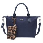 Bolso de Mano en Nylon Coveri Collection con Monedero Extra Animal Print para Mujer - Imagen 7