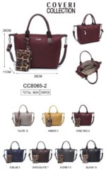 Bolso de Mano en Nylon Coveri Collection con Monedero Extra Animal Print para Mujer - Imagen 8