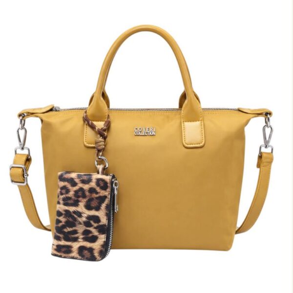 Bolso de Mano en Nylon Coveri Collection con Monedero Extra Animal Print para Mujer - Imagen 5