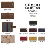 Amplia Cartera Sintética Coveri Collection de Mujer con Caja, Espacio para Tarjetas y Bolsillo Trasero