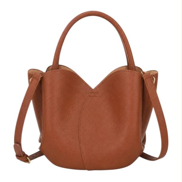 Bolso de Mano Sintético de Mujer con Forma Original y Bolsito Extra con Cremallera - Imagen 6