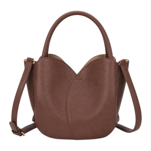 Bolso de Mano Sintético de Mujer con Forma Original y Bolsito Extra con Cremallera - Imagen 5