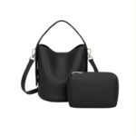 Bolso de Mano Sintético para Mujer con Imanes Laterales y Neceser Extra con Cierre de Cremallera - Imagen 5