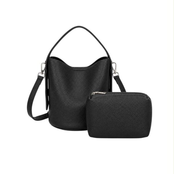 Bolso de Mano Sintético para Mujer con Imanes Laterales y Neceser Extra con Cierre de Cremallera - Imagen 5