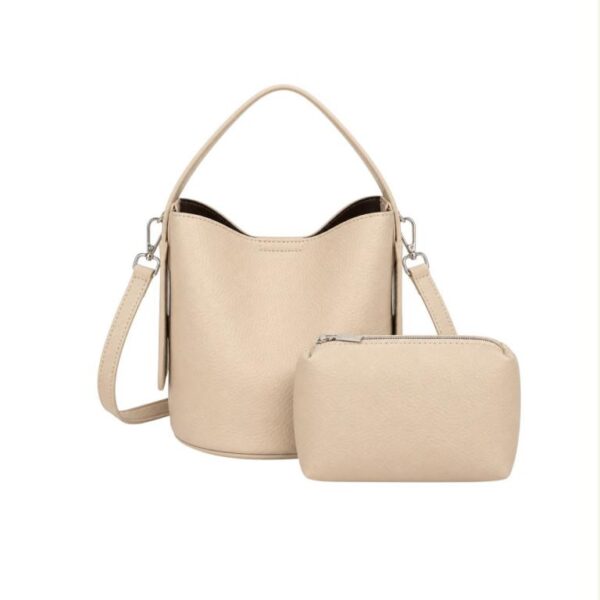 Bolso de Mano Sintético para Mujer con Imanes Laterales y Neceser Extra con Cierre de Cremallera - Imagen 4