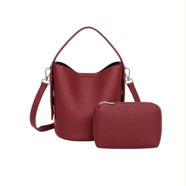Bolso de Mano Sintético para Mujer con Imanes Laterales y Neceser Extra con Cierre de Cremallera - Imagen 7