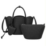 Bolso de Mano Sintético de Mujer con Neceser Extra y Monedero Compacto de Botón - Imagen 5