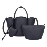 Bolso de Mano Sintético de Mujer con Neceser Extra y Monedero Compacto de Botón - Imagen 2
