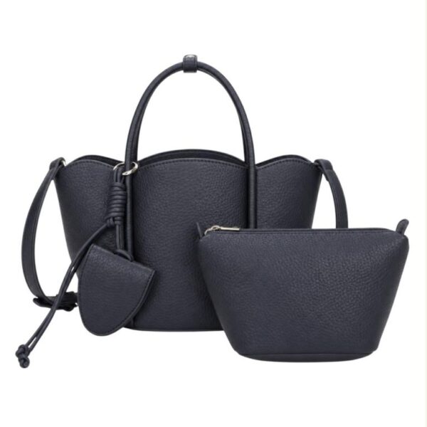 Bolso de Mano Sintético de Mujer con Neceser Extra y Monedero Compacto de Botón - Imagen 2