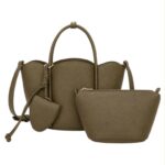 Bolso de Mano Sintético de Mujer con Neceser Extra y Monedero Compacto de Botón - Imagen 7