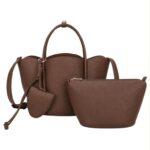 Bolso de Mano Sintético de Mujer con Neceser Extra y Monedero Compacto de Botón - Imagen 3