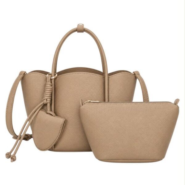 Bolso de Mano Sintético de Mujer con Neceser Extra y Monedero Compacto de Botón - Imagen 6