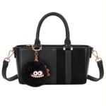 Bolso de Mano Sintético para Mujer con Pompón Decorativo con Cara de Monstruo - Imagen 6