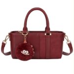 Bolso de Mano Sintético para Mujer con Pompón Decorativo con Cara de Monstruo - Imagen 2