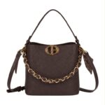 Bolso de Mano Sintético de Mujer con Chapa Frontal y Asa Dorada con Pañuelo Decorativo - Imagen 3