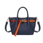 Bolso de Mano Sintético con Tira Frontal Decorativa Multicolor y Neceser Extra para Mujer - Imagen 6