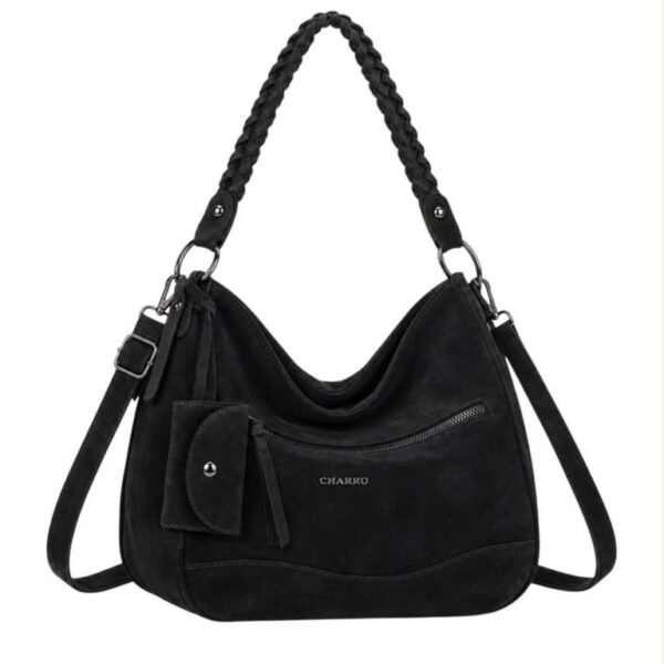 Bolso de Hombro Sintético Charro con Bolsillos Exteriores y Monedero Extra para Mujer - Imagen 8