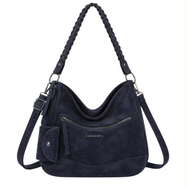 Bolso de Hombro Sintético Charro con Bolsillos Exteriores y Monedero Extra para Mujer - Imagen 5