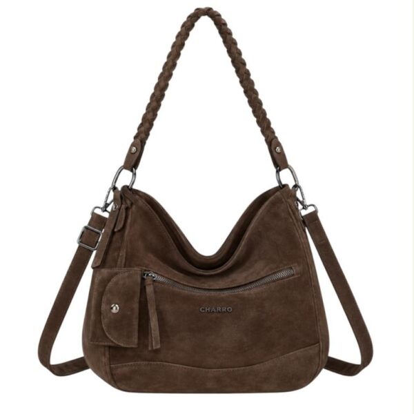 Bolso de Hombro Sintético Charro con Bolsillos Exteriores y Monedero Extra para Mujer - Imagen 6