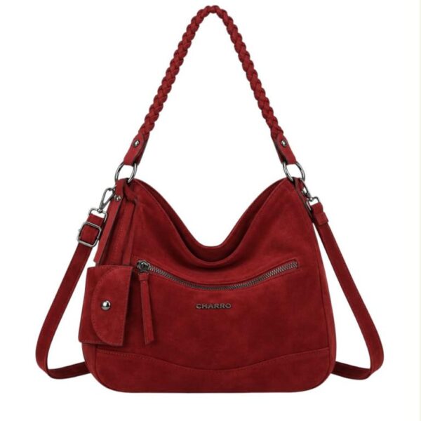 Bolso de Hombro Sintético Charro con Bolsillos Exteriores y Monedero Extra para Mujer - Imagen 7
