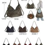 Bolso de Hombro Sintético Charro de Mujer con Solapa Frontal y Gran Capacidad