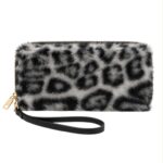 Cartera Larga de Pelo Sintético, Diseño Animal Print y Asa Corta Extraíble para Mujer - Imagen 5