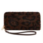 Cartera Larga de Pelo Sintético, Diseño Animal Print y Asa Corta Extraíble para Mujer - Imagen 6