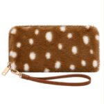 Cartera Larga de Pelo Sintético, Diseño Animal Print y Asa Corta Extraíble para Mujer - Imagen 3
