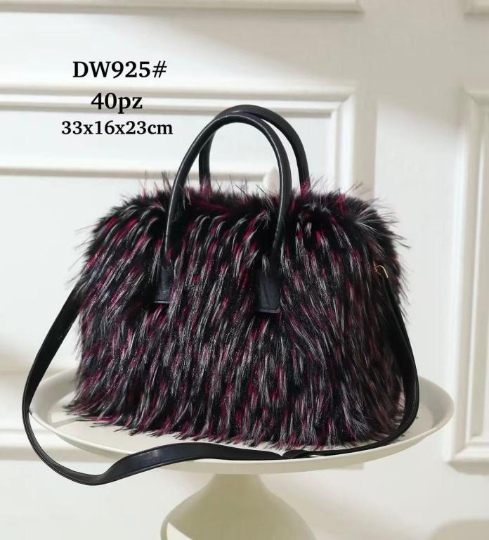 CGDW925-Principal Bolso de Mano tipo Maletín con Pelo Sintético, Gran Calidad y Tira Bandolera Ajustable para Mujer - Imagen 1