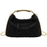 Bolso de Mano Sintético con Diseño Flecos Multicolor y Asa Corta Gruesa Dorada para Mujer - Imagen 7