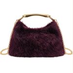 Bolso de Mano Sintético con Diseño Flecos Multicolor y Asa Corta Gruesa Dorada para Mujer - Imagen 4