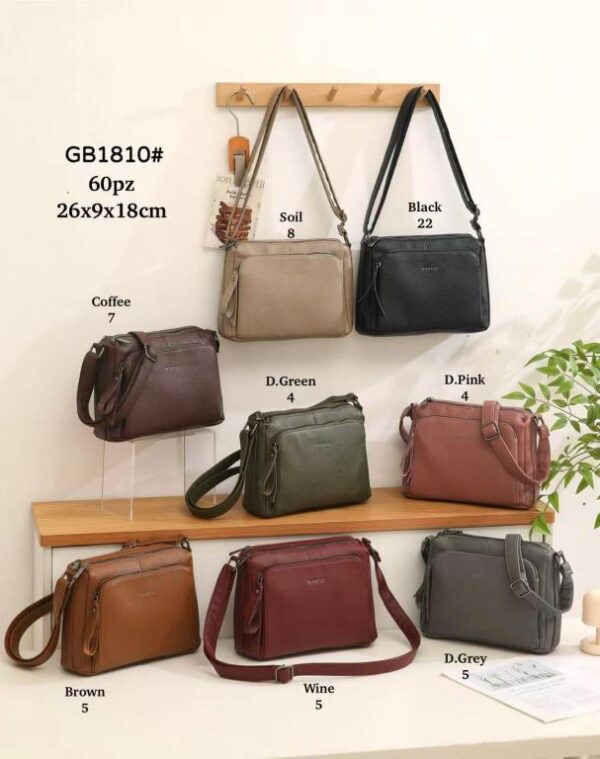 Bolso de Hombro Sintético Maxfly de Mujer con 4 Bolsillos con Cierre de Cremallera - Imagen 2
