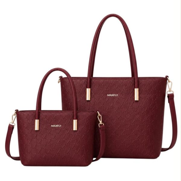 Juego de 2 Bolsos Shopper Sintéticos Maxfly de Mujer con Elegante Diseño y Gran Calidad - Imagen 4