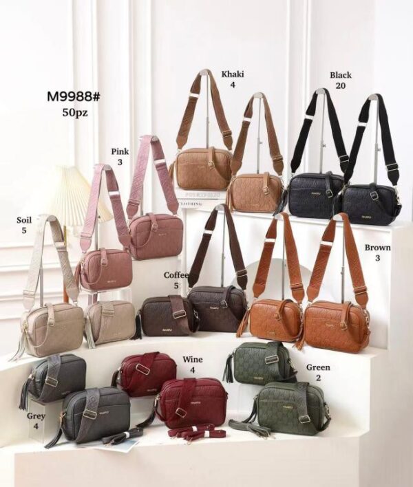 Juego 2 Bolsos Bandolera Maxfly con Flecos Decorativos en la Cremallera para Mujer - Imagen 2