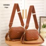 Juego 2 Bolsos Bandolera Maxfly de Mujer con Flecos Decorativos en la Cremallera y Gran Calidad