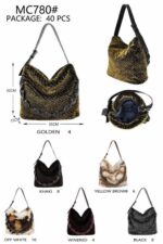 Bolso de Hombro tipo Hobo con Pelo Sintético y Asa Larga Acolchada para Mujer - Imagen 7